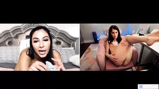 Evelyn Claire és Gianna Dior tini leszbi web camos önnönélvezése