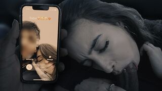 Tini csajszi megcsalja a pasiját és leszopja a nagy dákót